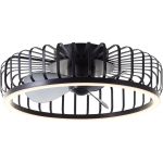 Brilliant Capo Ventilatore Da Soffitto Metallo Plastica Nero 32W 4200lm - 827-865 CCT | 480mm - Telecomando Dimmerabile