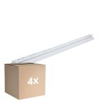 Confezione Multipack 4x Noxion Reglette Click Riflettore V2 LED T8 | Adatto per 1x 150cm Tubo LED