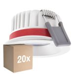 Confezione Multipack 20x Ledvance Faretti LED Fire Rated Aluminium Bianca 8W 720lm 36D - 940 Bianco Freddo | Ritaglio 68mm - IP65 - Miglior resa cromatica - Dimmerabile