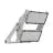 Ledvance Proiettore LED Max Aluminium Grigio 900W 156900lm 65x120D - 730 Luce Calda -  | IP66 - Asimmetrico