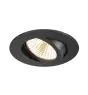SLV New Tria 68 Faretti Aluminium Nero Il Giro 11W 700lm 38D - 918-930 Dim To Warm | Ritaglio 68mm -  Miglior Resa Cromatica