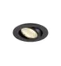 SLV New Tria 68 Faretti Aluminium Nero Il Giro 7.5W 621lm 38D - 930 Luce Calda -  | Ritaglio 68mm -  Miglior Resa Cromatica - Dimmerabile 