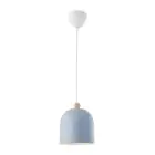 Nordlux Gaston Luce Pendente Metallo e Legna Blu | Adatto per E27