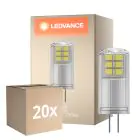 Confezione Multipack 20x Ledvance Performance LED Capsule Chiara G4 2W 200lm - 827 Bianco Molto Caldo | Dimmerabile - Sostitutiva 20W