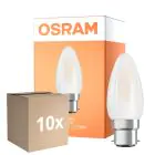 Confezione Multipack 10x Osram LED B22D Candela Filamento Ghiaccio 4W 470lm - 827 Bianco Molto Caldo | Sostitutiva 40W