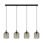 Eglo Luce Pendente Chisle Acciaio Nero | IP20 - Adatto per 4x E27 