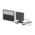 Eglo Luce Da Parete Panettieri Solar Nero 8W 1600lm - 840 Bianco Freddo | IP65 - Sensore Di Movimento